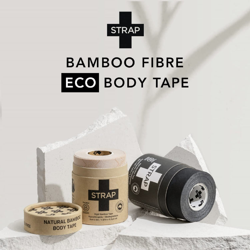 [Australia] - STRAP Natural Bamboo Body Tape - Biodegradable Sports Body Tape - 1 ct Pack of 1 