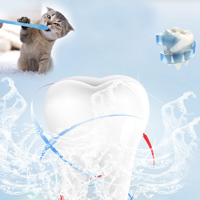 [Australia] - 10pcs Dog Toothbrush, DKDDSSS Long Handle Double Head Dog Toothbrushes, Cat Teeth Cleaning Toothbrush, for Pet Dogs Cats Puppy Dental Care Toothbrush 