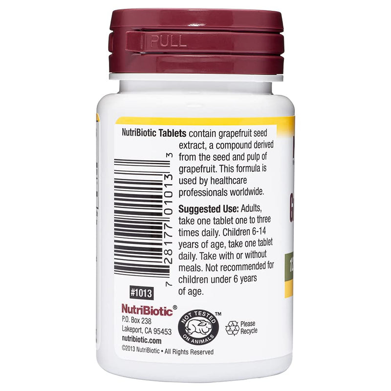 [Australia] - NutriBiotic – Grapefruit Seed Extract Tablets 125mg, 100 Count | Premium Grade GSE with Bioflavonoids | Potent Immune & Overall Health Support | Easy to Swallow | Vegan, Gluten Free, Non-GMO 