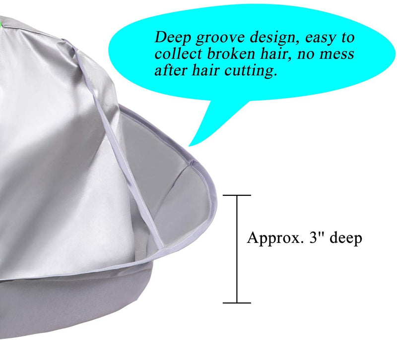 [Australia] - Zmarthumb - Professional Hair Cutting Cape Salon Barber Cape Cloak Waterproof Haircut Apron Home Stylists Use Hairdressing kit for Adult/kid 