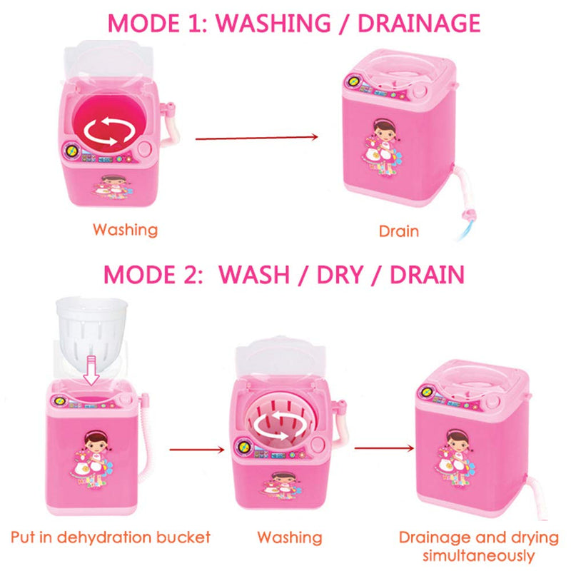 [Australia] - Upgrade Makeup Sponge Washing Machine, Deep Clean Mini Washing Machine, Electronic Washing Machine for Makeup Sponge, Powder Puffs (Pink) Pink 