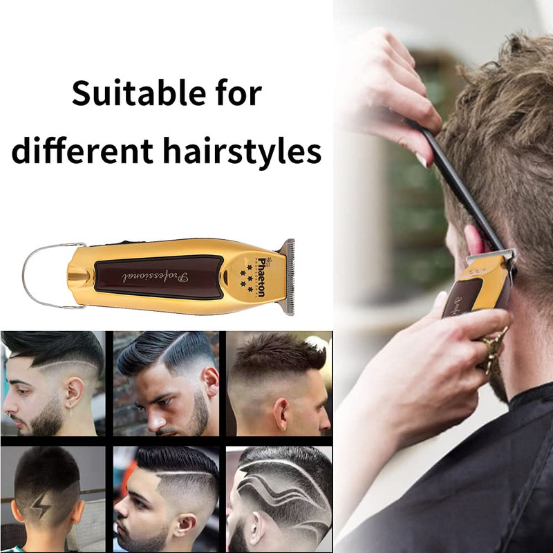 [Australia] - Beard Trimmer for Men, Professional Electric Hair Cutting Machine Hair Trimmer, Fine-Cut Hair Trimmer, Electric Cordless Hair Clippers with Beard Shaping Tools(Gold) 