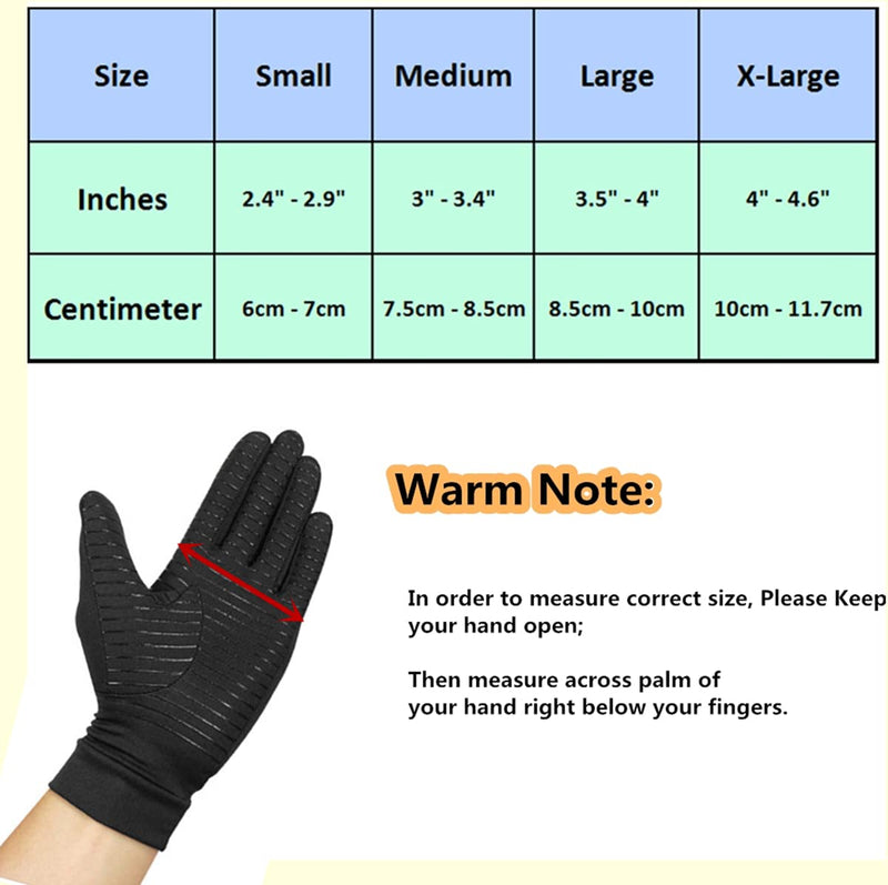 [Australia] - Full Finger Compression Gloves for Swelling Copper Arthritis Gloves Compression Glove Arthritis Pain Relieve, Copper Gloves Rheumatoid Arthritis Gloves for Men and Women Carpal Tunnel Glove (M) Medium (1 Pair) 