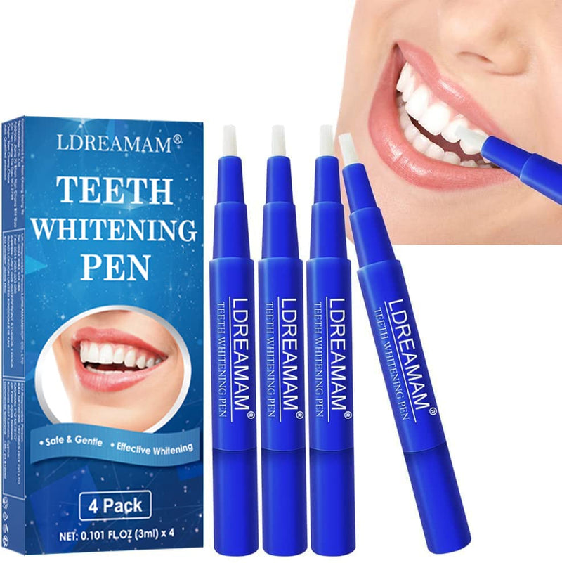 [Australia] - Teeth Whitening Pen,Teeth Whitening Gel,Teeth Whitening Kit,Whitening Gel Pen,Removes Stain,Give You a Beautiful Smile,Pack of 4 4 Count (Pack of 1) Blue-4pcs 