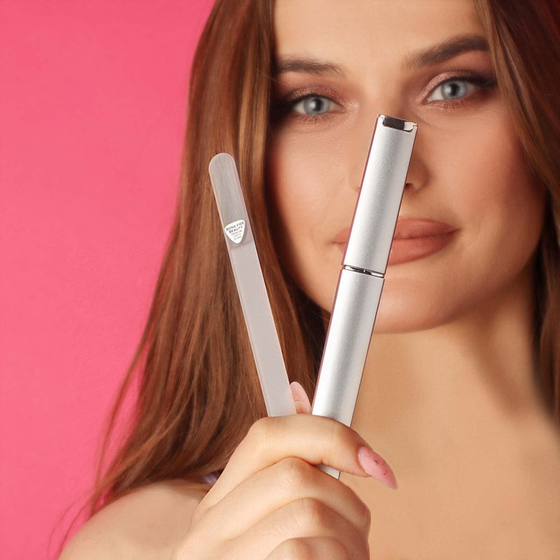 [Australia] - Glass Nail Files for Natural Nails by Bona Fide Beauty - Crystal Nail Filer Made in Czech Republic Clear 