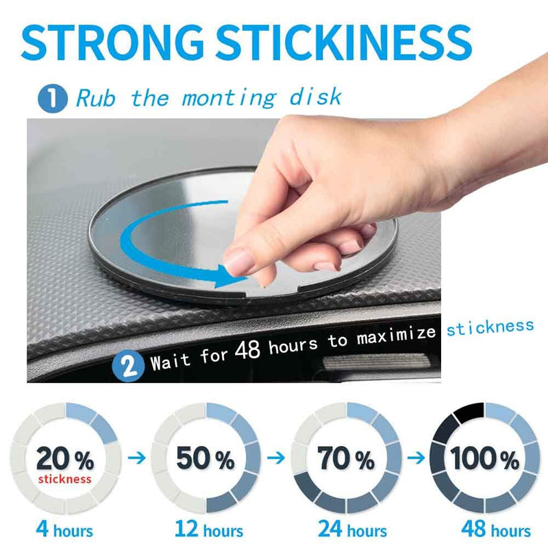[Australia] - Randconcept - 95mm 3M VHB Adhesive Dashboard Pad Mounting Disk for Suction Cup Phone Mount & Garmin GPS Suction Mount | 3.74" Wide Diameter 2 Pcs 