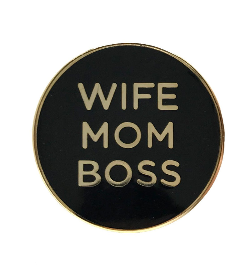 [Australia] - Cool Inspirational Message Lapel Pin for Shirt Hat Jacket Hooddie Wife Mom Boss 