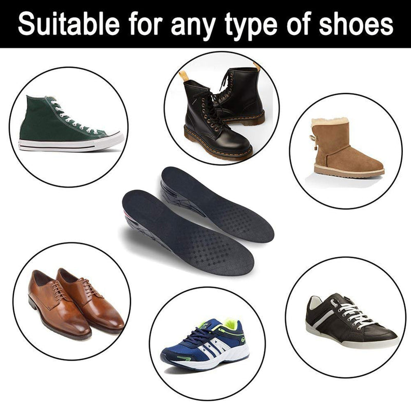 [Australia] - Height Increase Insole, 4-Layer Orthotic Heel Shoe Lift kit with Air Cushion Elevator Shoe Insole Lifts Kits Inserts for Men & Women Taller Insoles 1.2" to 3.5” Variable Height 