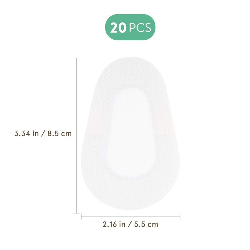 [Australia] - Lurrose 20 Pcs Sterile Nonwoven Eye Pads Self-adhesive Sterile Eye Patch Self Adhesive Wound Dressings for Adults 