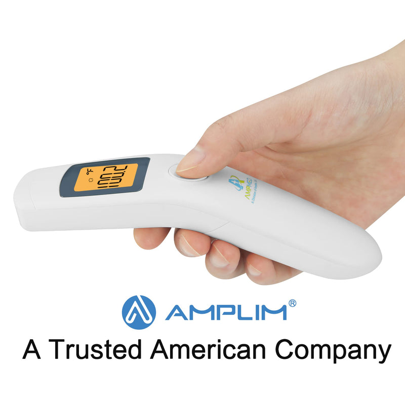 [Australia] - Amplim No Touch Forehead Thermometer | Non-Contact Medical Grade Digital Infrared Baby Thermometer for Kids Adults Infants Toddlers | Touchless Temporal Thermometer FSA HSA Eligible 