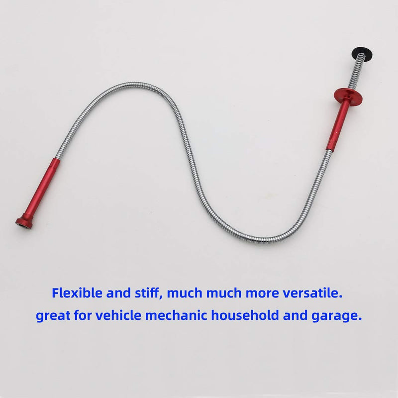[Australia] - Flexible Claw Pickup Tool with Magnet/28", 2-in-1 Magnetic Pickup Tool, 4-Finger Claw, Rustless Flexible and Stiff Shaft, User-friendly, Versatile Keep its shape 