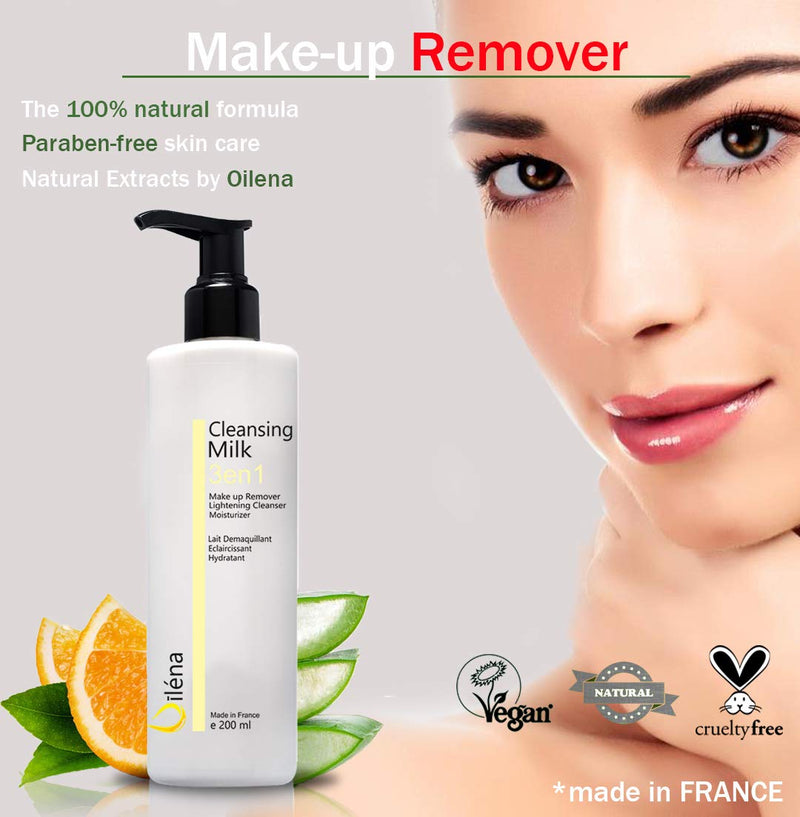 [Australia] - Make-up Remover Lightening Cleansing Milk Micellar Milk Facial Cleanser for Sensitive Skin Cleanser Make up waterproof Remover 200 ml 