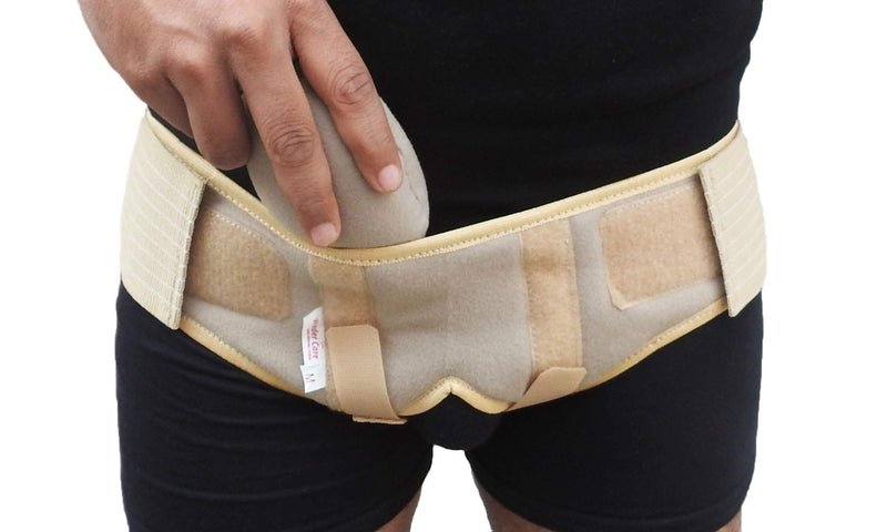 [Australia] - Wonder Care® Hernia Support - Groin Hernia Support for Men, 2 Removable Compression Pads & Adjustable Groin Straps, Double inguinal Hernia Support for Men -L L(36"-40") 
