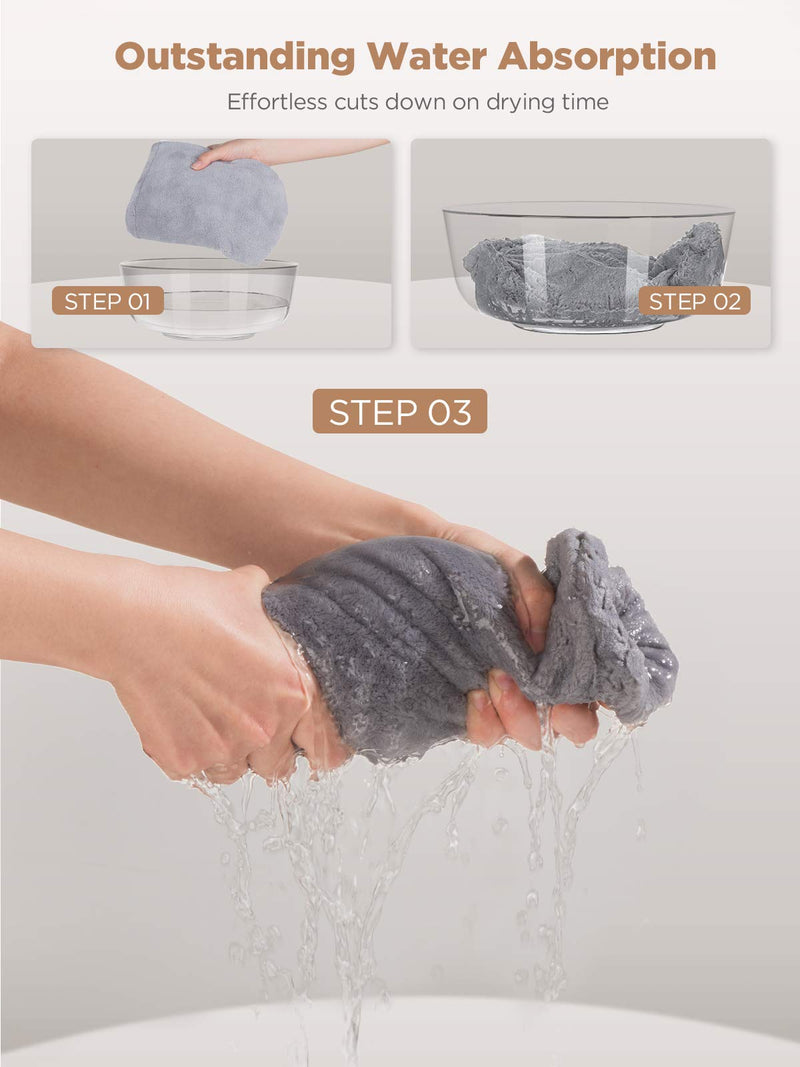 [Australia] - Microfiber Hair Towel, Hair Towel, Hicober Microfiber Towel Twist Hair Towels Hair Turbans for Wet Hair Drying Hair Towels for Women 3 Packs 