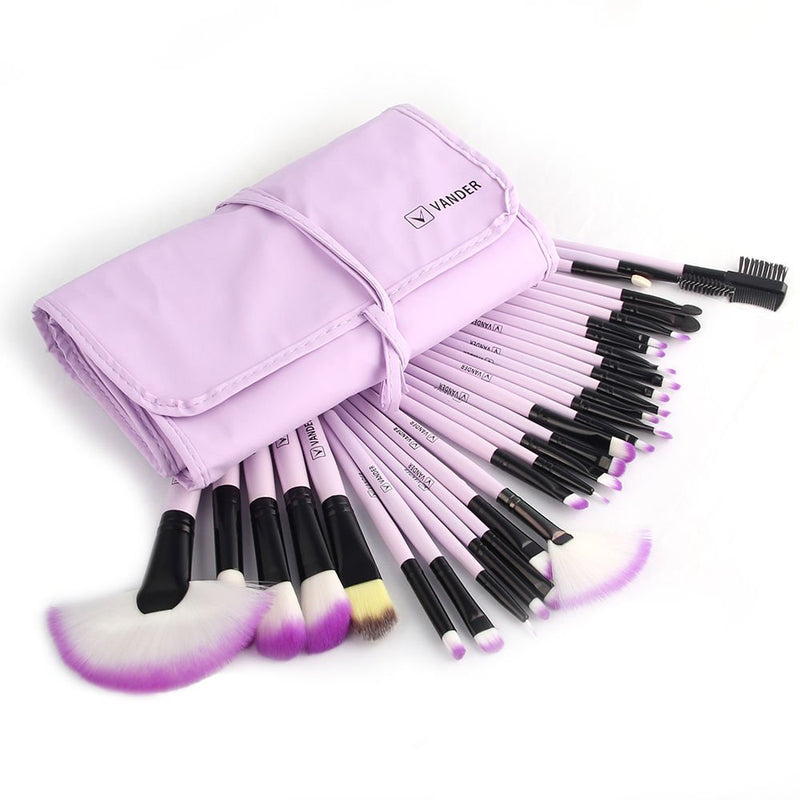 [Australia] - Make up Brushes, VANDER Professional 32pcs Makeup Brush Set, Makeup Brushes Set Foundation Blending Cosmetic Brush Set Kit,Purple Purple 