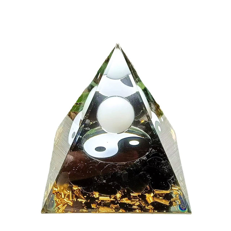 [Australia] - ycyingcheng Pyramid Ogan Crystal Energy Tower Nature Reiki Chakra Crushed Stone, Negative Energy Remover Blessing Home Office Feng Shui Tai Chi Ornaments, Healing Crystal, 6cm 03 