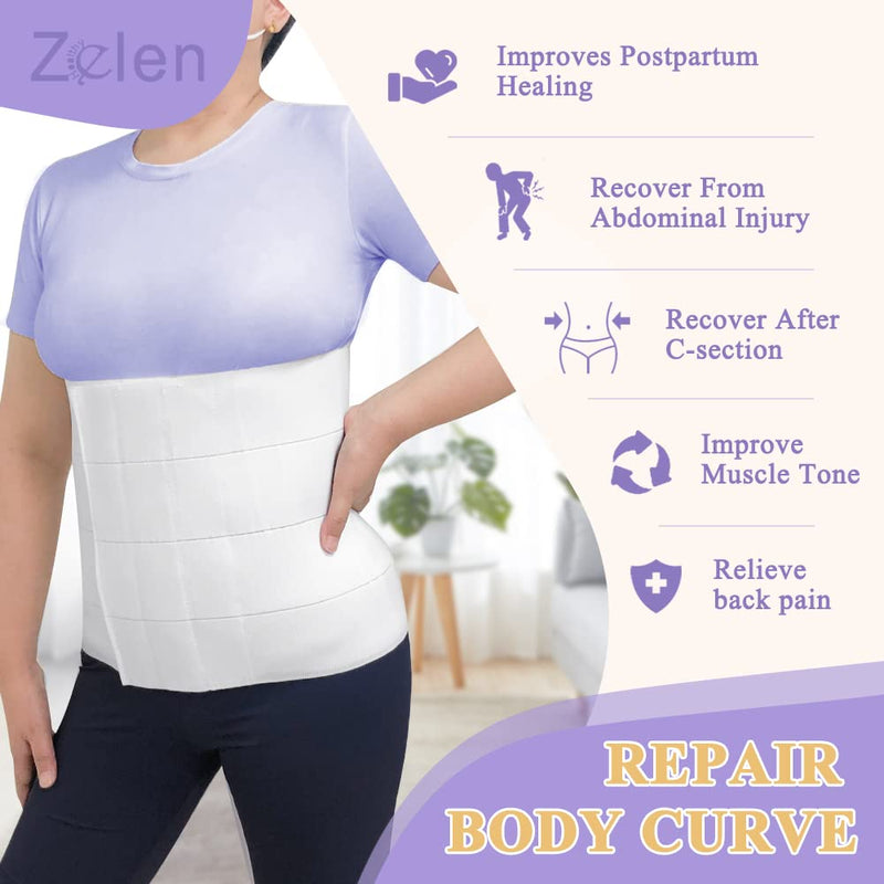 [Australia] - Abdominal Binder for Women Bariatric Compression Stomach Support Wrap Tummy Binder Compression Belt Bariatric Bands Stomach Wraps Medical Waist Binder After Surgery Belly Band (XL, 48-55 in) 