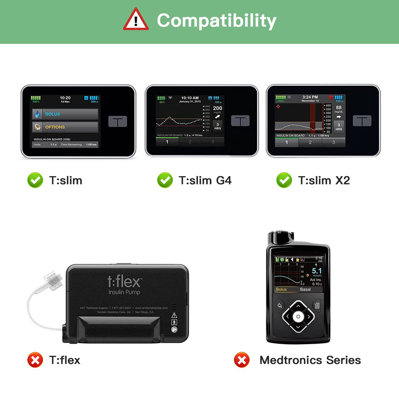 [Australia] - MEDMAX PU Leather Protective Case for Tandem T:Slim X2 / T:Slim Insulin Pumps, Lightweight Diabetic Storage Carrying Case with Belt Clip, (Black) Black 