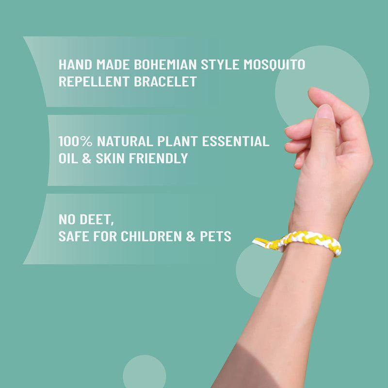 [Australia] - Mosquito Repellent Bracelet 15 Pack, PandyCare Mosquito Bands for Adults, Kids & Babies - Premium Quality, DEET-Free Natural Wristbands, Protection Insects up to 300 Hours 