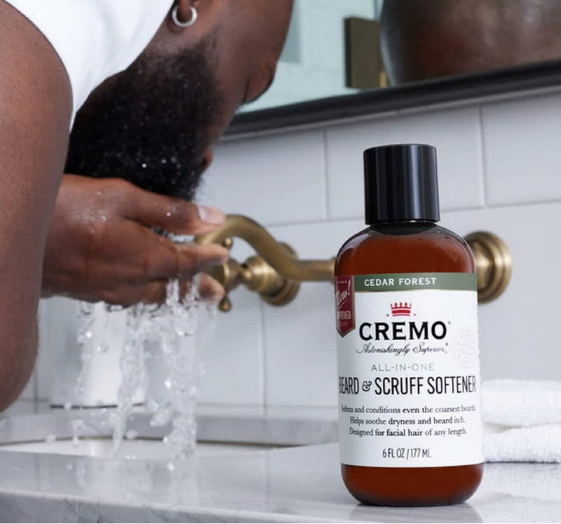 [Australia] - Cremo Cedar Forest Beard & Scruff Softener, Softens and Conditions Coarse Facial Hair of all Lengths in Just 30 Seconds, 6 Oz. 