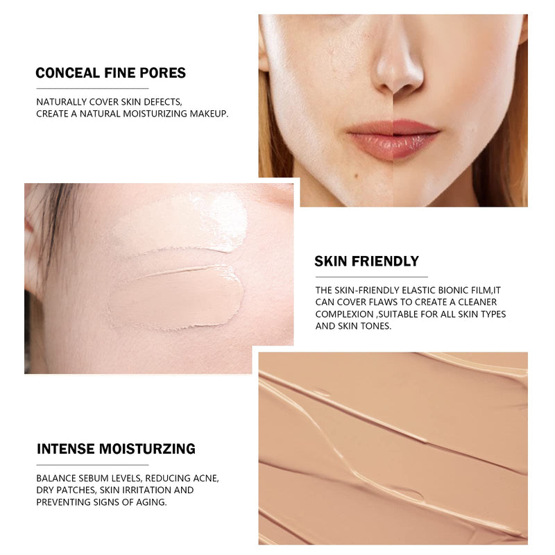 [Australia] - Ownest Mushroom Head Air Cushion BB Cream, Concealer Lasting Nude Makeup Moisturizing Brightening Pigment CC Liquid Foundation, Even Skin Tone Makeup Base BB Cream(Ivory) A-#01 Ivory 