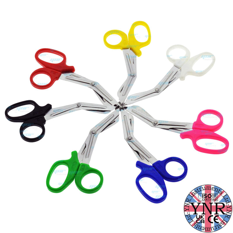 [Australia] - YNR Paramedic Vet EMT EMS Trauma Shears Nurses Utility Bandage Fire Rescue First Aid Medical Scissors Full Black CE (Full Black, 7.5") 