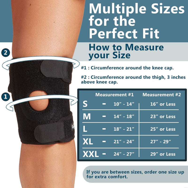 [Australia] - ComfiLife Knee Brace – Knee Support for Meniscus Tear, Arthritis Pain, ACL, LCL, MCL – Open Patella, 3 Point Adjustable Straps, Breathable Non-Slip Comfort for Men & Women (XX-Large) 2X-Large (Pack of 1) 