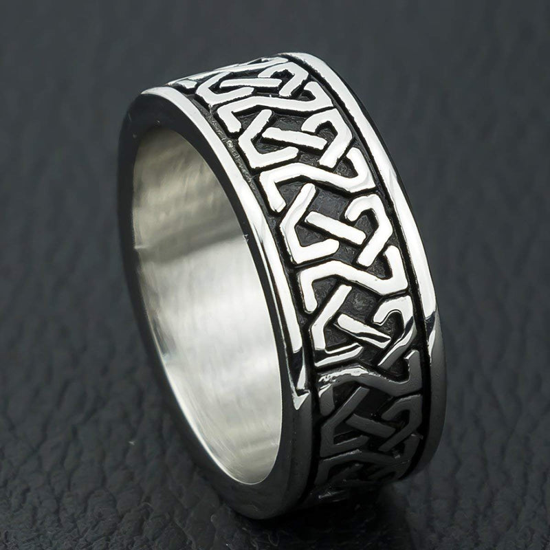 [Australia] - Gungneer Celtic Knot Stainless Steel Ring Celts Vintage Irish Eternal Love Strength Jewelry US Size 7-13 13 