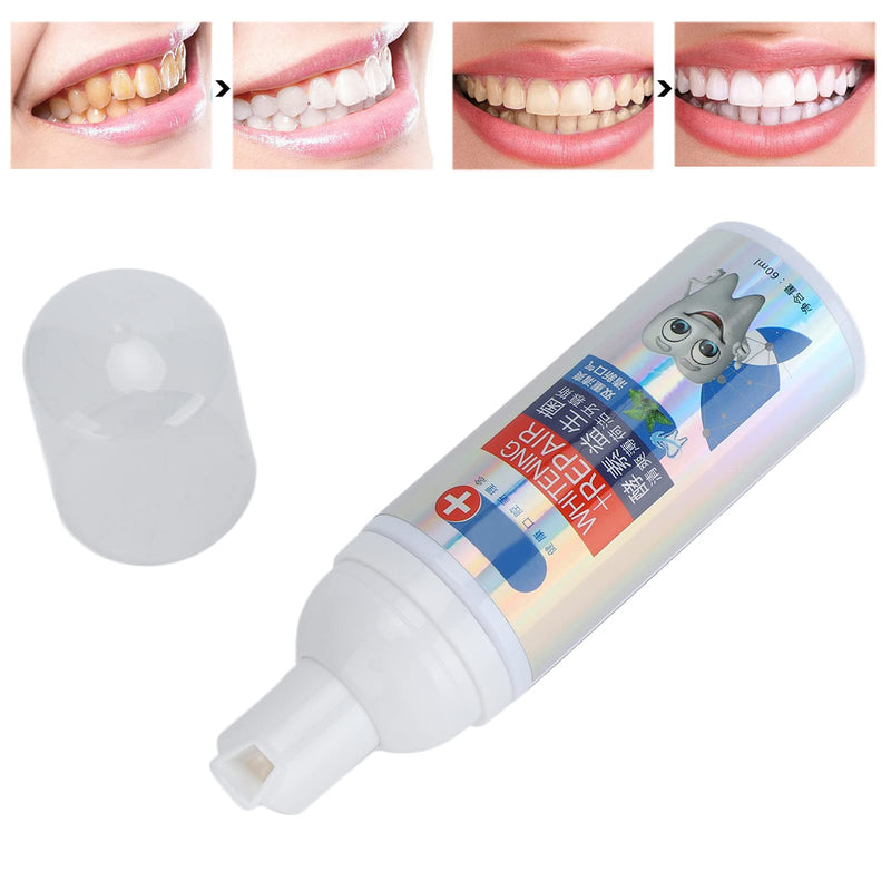 [Australia] - Foam Toothpaste 60ml Whitening and Repairing Mousse Toothpaste Mint Foam Toothpaste for Fresh Breath Teeth Cleaning Oral Care 