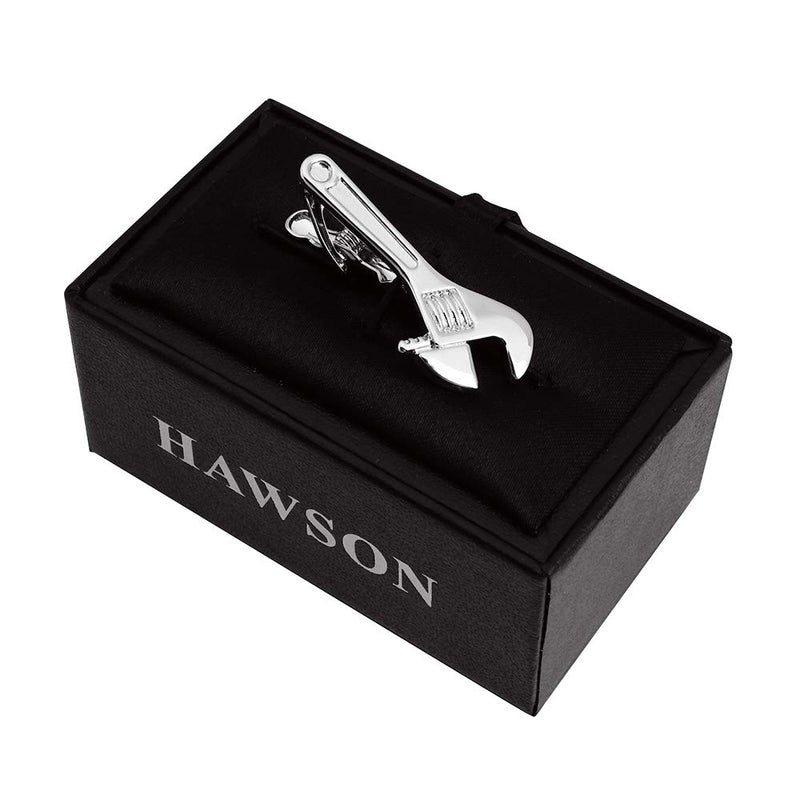 [Australia] - HAWSON 1.5 inch Tie Clip for Men-Novelty Style Necktie Bar Clip,Tie Pin,Special Interesting Gift for Men Monkey Wrench 