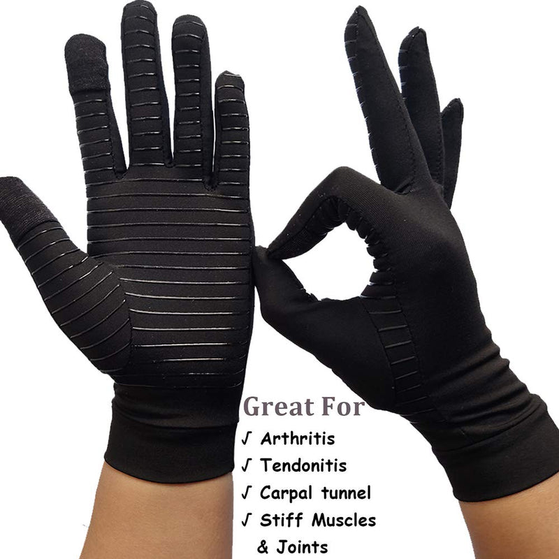 [Australia] - Full Finger Arthritis Gloves Copper Infused Compression Gloves for Arthritis X-Large 