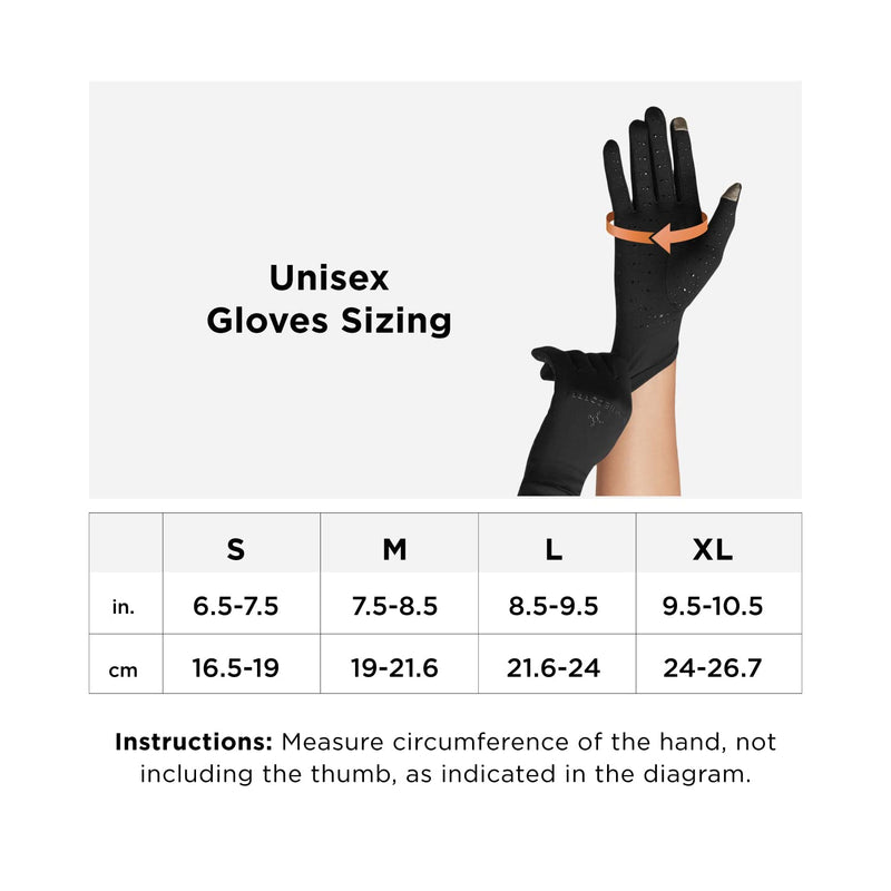 [Australia] - Tommie Copper Unisex Core Compression Full Finger Gloves Medium 