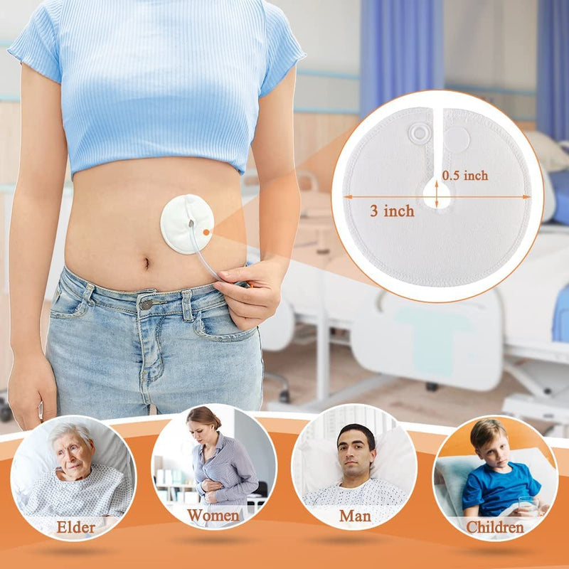 [Australia] - Feeding Tube Pad G Tubes Button Pads Holder Covers Peg Tube Supplies Catheter Support Peritoneal Abdominal Dialysis Extra Soft and Absorbent Pads (12 Pack) 