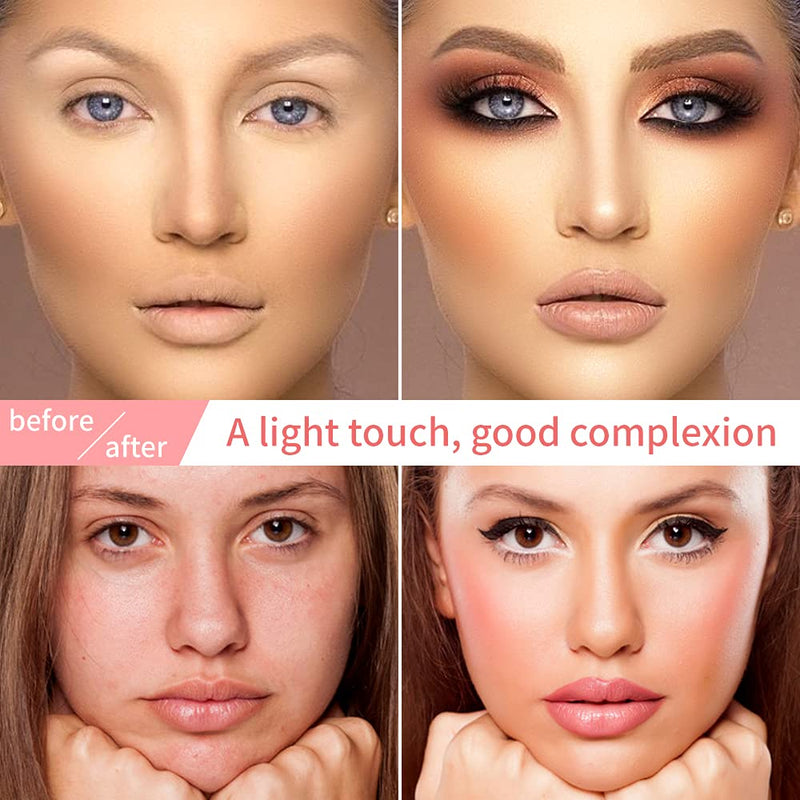 [Australia] - Blusher & Highlighter Palette, Blusher Illuminator Highlighter Contour Bronzer All in One Makeup Palette, Glow Blusher Bronzer Highlighter Powder Kit, High Pigmented Easy to Blend Longlasting 