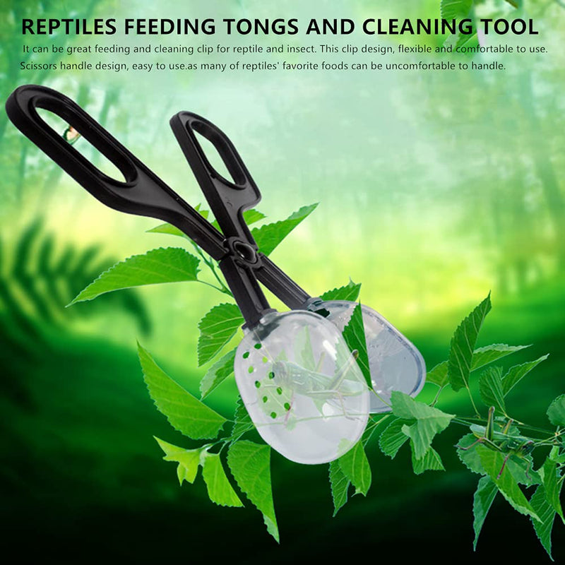 [Australia] - NA 3 Pieces Reptile Feeding Clip Tongs Reptile Feeding Scooper Clamp Lizard Beetle Insect Catch Clamp for Tortoise Lizard Frog Spider Tarantulas 