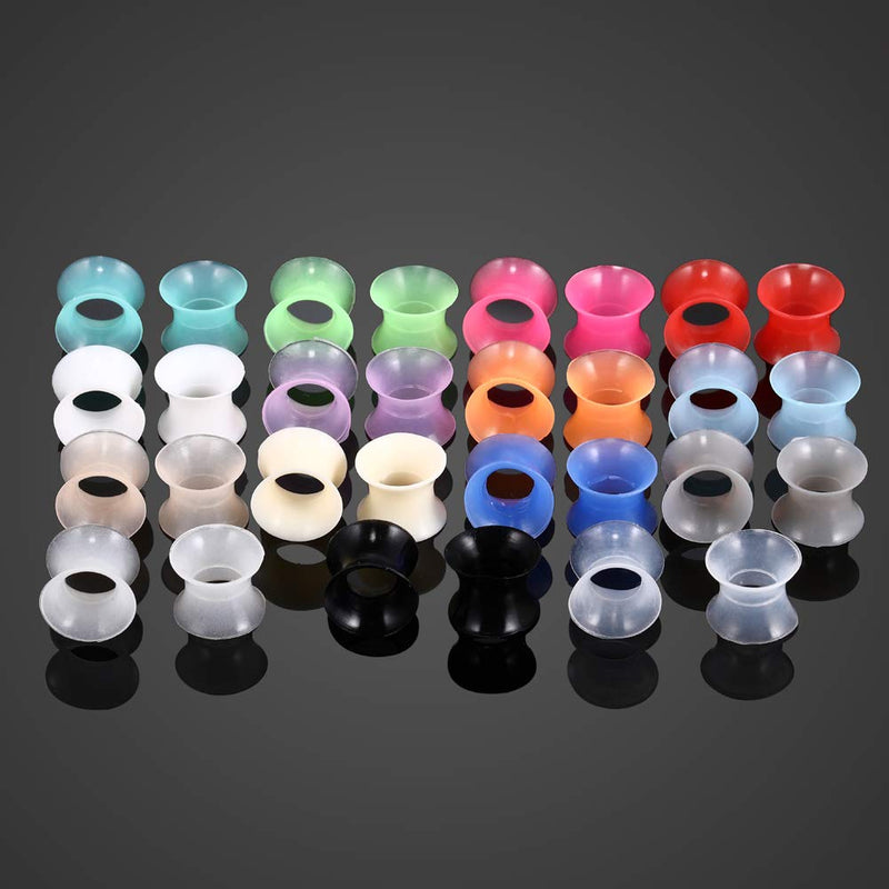 [Australia] - Xpircn Thin Silicone Ear Plugs Tunnels Flexible Ear Earlets 15pairs Gauge: 1"(25mm) 