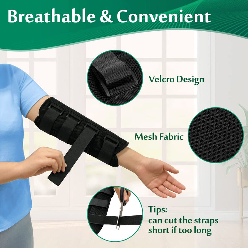 [Australia] - Elbow Splint Brace Ulnar Nerve Entrapment Cubital Tunnel for Sleeping Elbow Immobilizer Arm Brace Night Support for Pain Tennis Arthritis Elbow Restraint Wrap Arm Band (L) L 