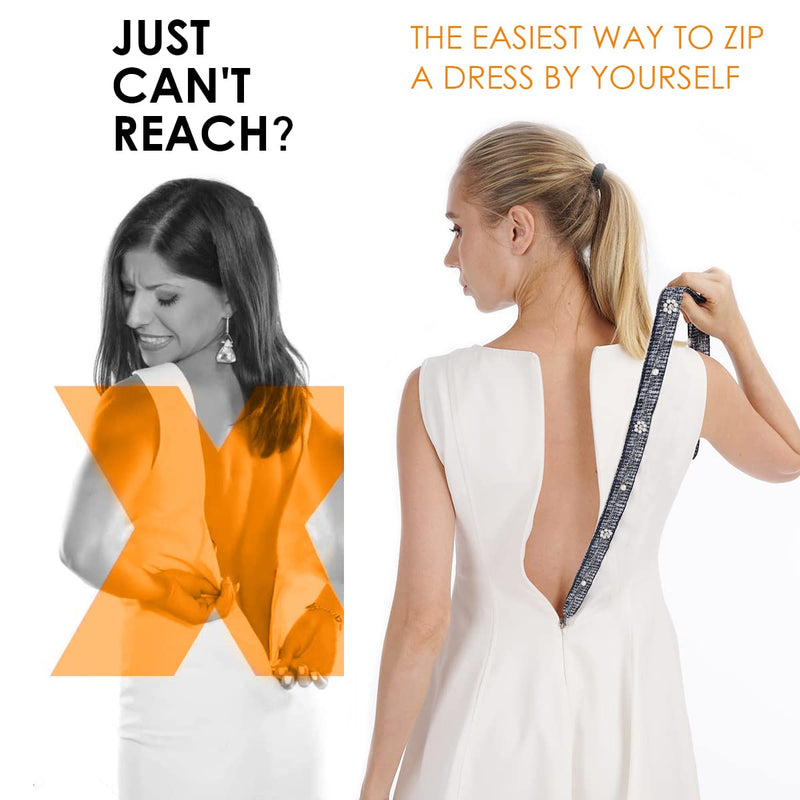 [Australia] - Dress Zipper Helper Zipper Puller Zipping Up Down Dress Yourself Zip Aid Tool Zipper Pull Assistant Zipper Pull for Dress (Black) Black 
