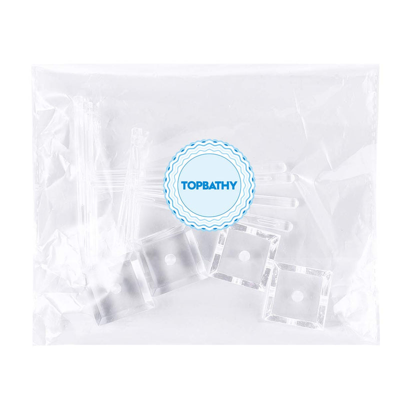 [Australia] - Cabilock 4Pcs Acrylic Earrings Stand Holder T-shape Ear Studs Display Rack Jewelry Tree Stand Organizer (Transparent) 