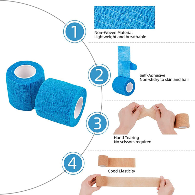 [Australia] - 16 Pack 3 inch Self Adhesive Bandage Wrap, Self Adherent Cohesive Bandage for Humans, Vet Wrap for Pets Animals (Yellow) Yellow 
