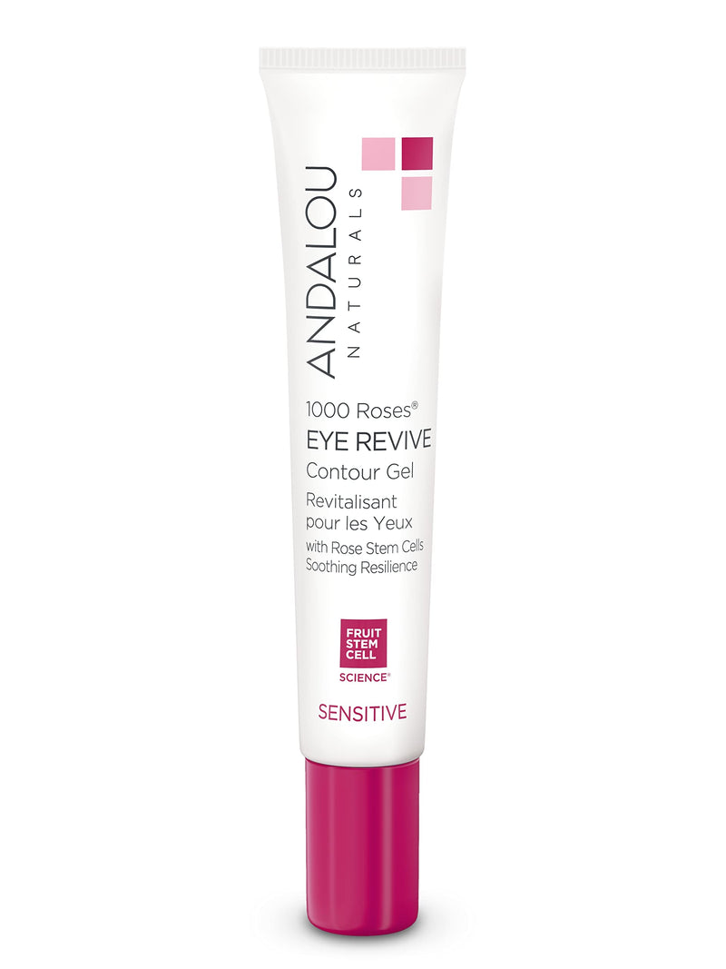 [Australia] - Andalou Naturals 1000 Roses Eye Revive Contour Gel, 0.6 oz, for Sensitive, Dry, Delicate or Easily Irritated Skin, Soothes & Calms 