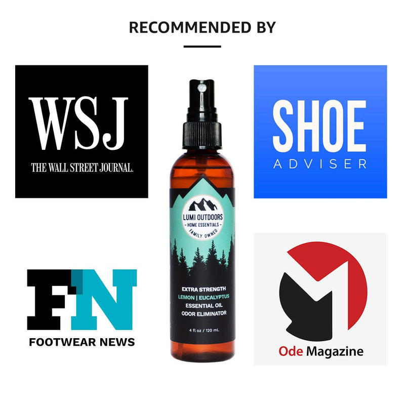 [Australia] - Lumi Outdoors Natural Shoe Deodorizer Spray & Odor Eliminator - Extra Strength Eucalyptus Lemongrass 