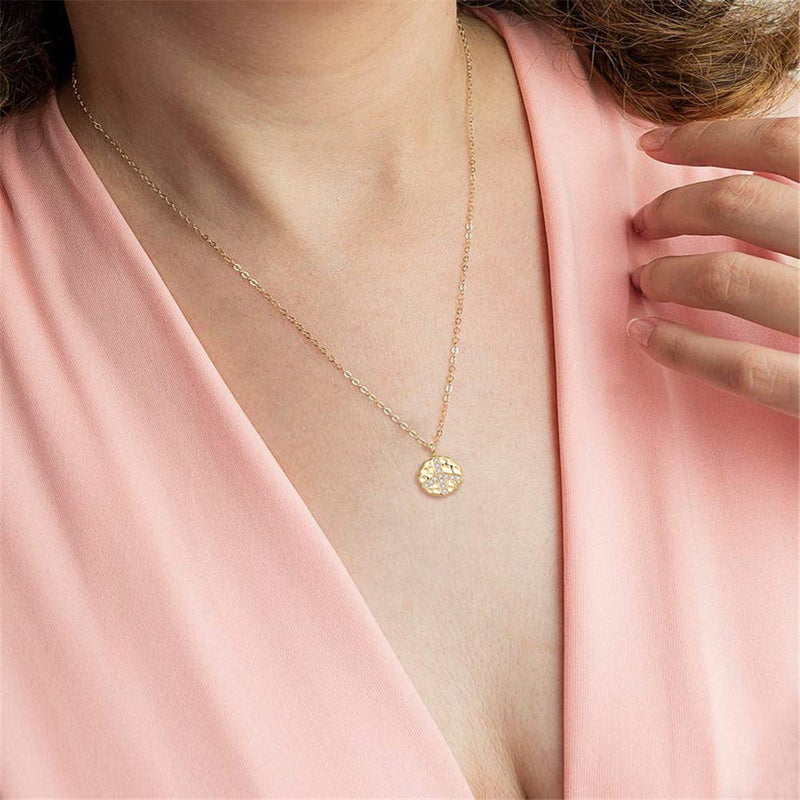 [Australia] - Dainty Necklaces for Women Teen Girls - Tiny Gold Plated Pendant Necklace for Girls Butterfly Necklace Cross Wisdom Owl Seashell Airplane Tree of Life Necklaces for Women Bridesmaid Gifts Peace Sign - Gold 