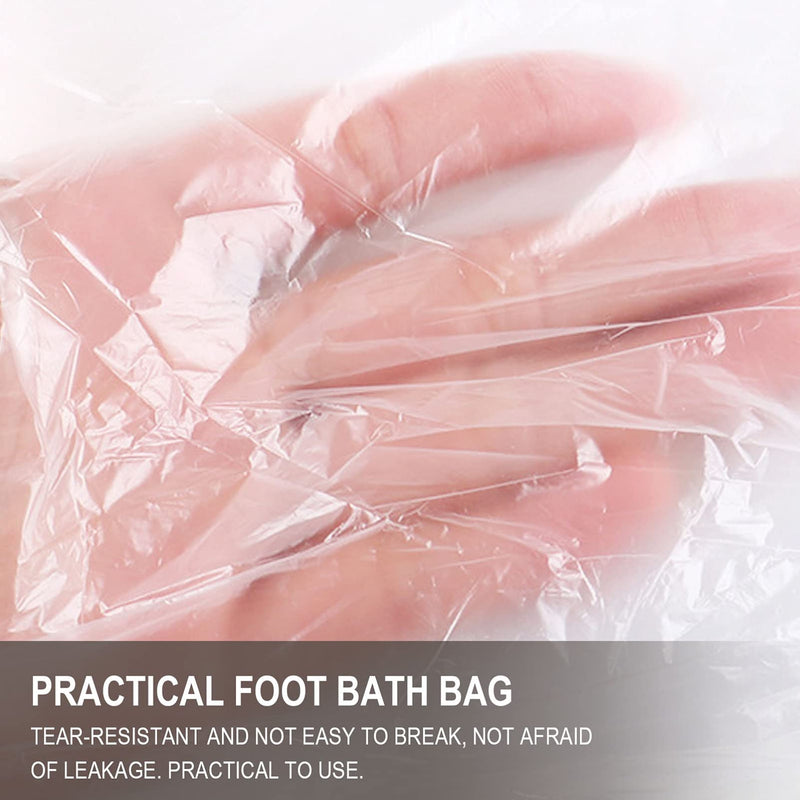 [Australia] - Lurrose 170pcs Spa Pedicure Disposable Liner Plastic Liners for Foot Tub Basin Transparent 