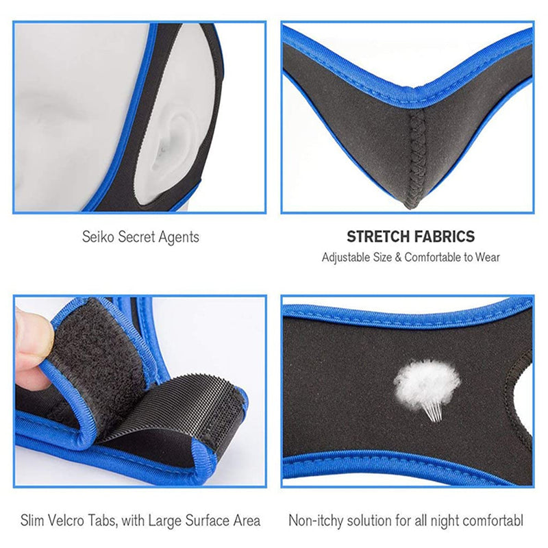 [Australia] - Anti Snoring Chin Strap, Comfortable Natural Snoring Solution Snore Stopper, Adjustable Stop Snoring Chin Strap, Most Effective Anti Snoring Devices for Men and Women 