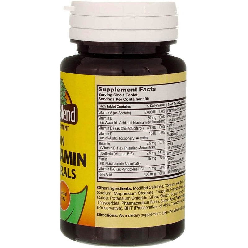 [Australia] - Nature's Blend Multiple Vitamin with Minerals No Iron 100 Tabs 