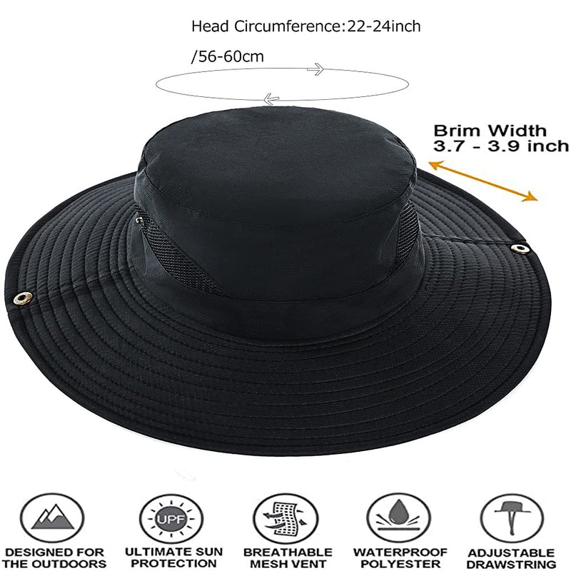 [Australia] - Sun Hat Summer UV Protection Bucket Beach Hat Safari Hat Foldable with Adjustable Chin Strap and Breathable Mesh Crown 2-army Green 