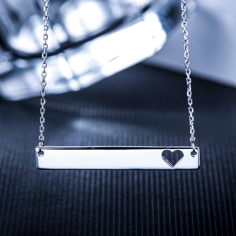 [Australia] - CHICLOVE Mother Daughter Jewelry Sets for Two, Cutout Heart Necklaces, 2 Sterling Silver Necklaces D - mother daughter necklace set for 2 