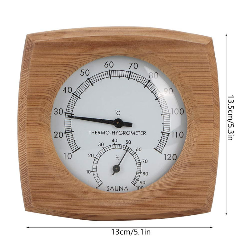 [Australia] - Fdit 2-In-1Sauna Temperature Cedar Wood Thermometer Hygrometer Thermo-Hygrometer Sauna Equipment Accessory 