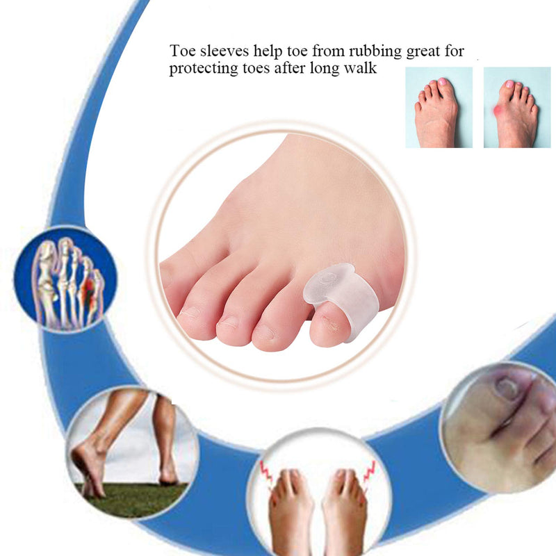 [Australia] - 10 Pcs Pinky Toe Splint, Gel Toe Separators, Little Toe Straightener Hammer Toe for Men Women Walking, Running, Overlapping, Bunion Corrector and Bunion Relief 